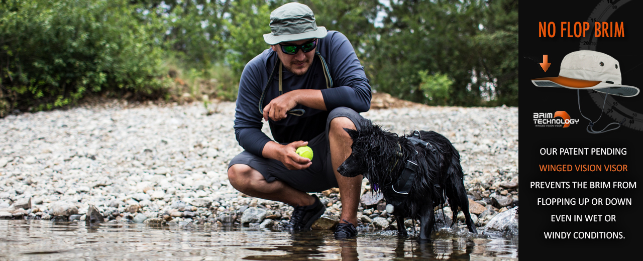 Product DetailsThe OSPREY performance sun hat was designed for constant water exposure and the need for freedom of arm movement around the head. The brim shape protects the tips of the ears and the back of the neck from harmful UV rays, yet doesn't get in the way while doing things like paddling or fly casting. The "Winged Vision Visor" keeps the brim out of your face, so you can focus on the task at hand. It floats, drys quickly and has a headband designed not to sag when wet. The OSPREY is the solution to a problem that got us started designing "visionary sun protection".UPF 50+ Certified Breathable FabricWinged Vision Visor (Patent Pending)Convertible Cord System (Patent Pending)Water Repellent Sun Hat100% Recycled PolyesterNo-Sag Wicking HeadbandSide Mesh Wicking LinerReflective Safety LogoHeat Releasing VentsOne Handed Size AdjusterInside Stash PocketFloatsLifetime Product WarrantyDesigned in USA / ImportedBrim Measurements: Front 3" Sides 1 ¼" Back 2 ¼"SUP HatStand Up Paddle Board HatPaddle Surfing HatFishing Hat